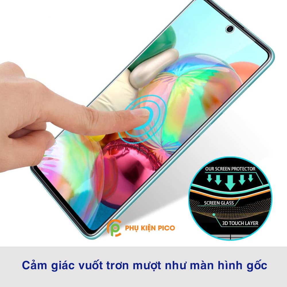 Cường lực Samsung Galaxy A71 nguyên gốc Monqiqi trong suốt viền cong 2.5D - 3