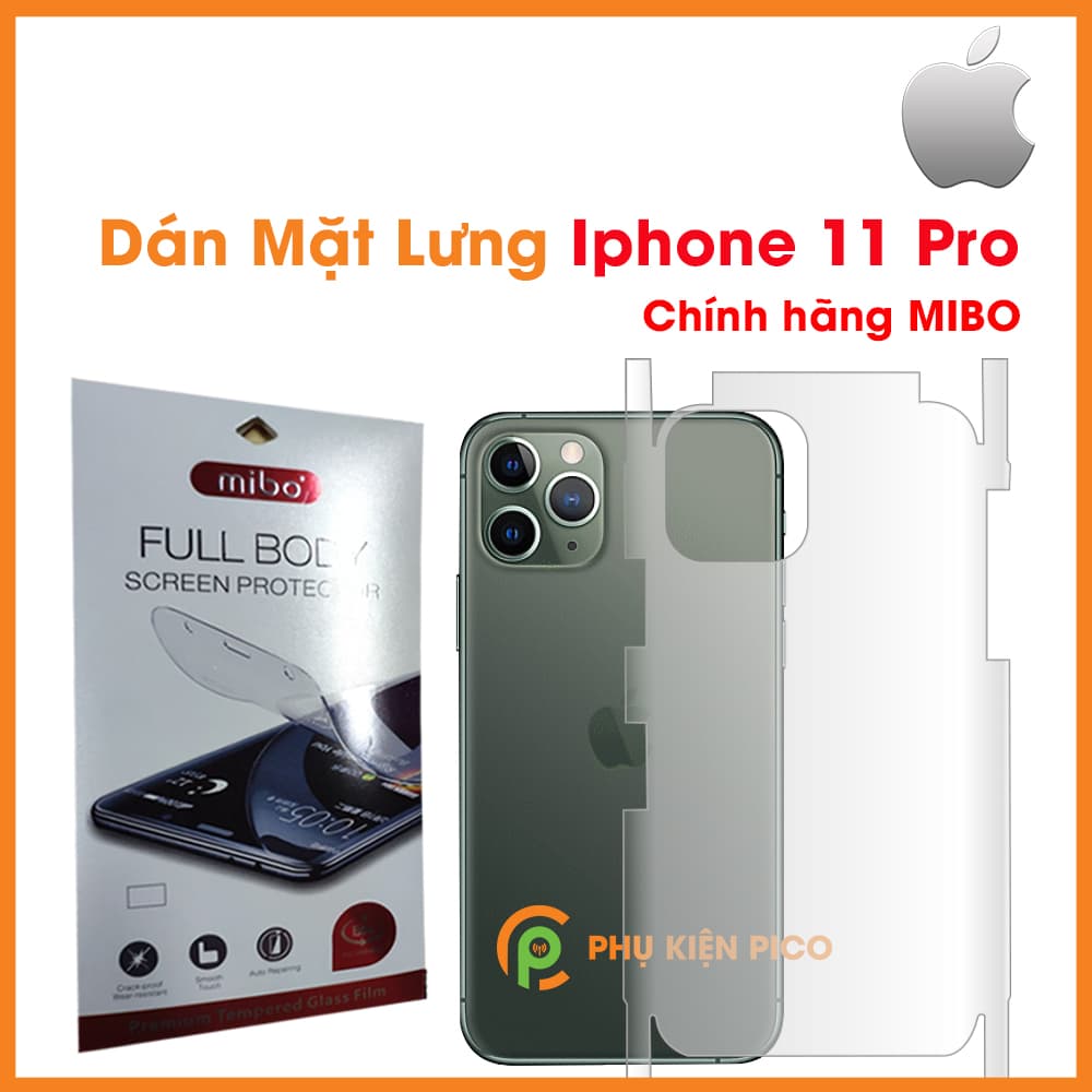 Dán lưng Iphone 11 Pro chính hãng Mibo PPF cao cấp full viền