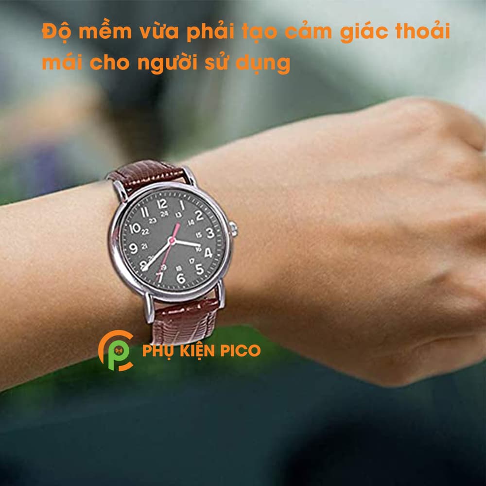 Dây da đồng hồ Samsung Watch Active 2 bản 40/44mm vân cá đuối dây 20mm - 6