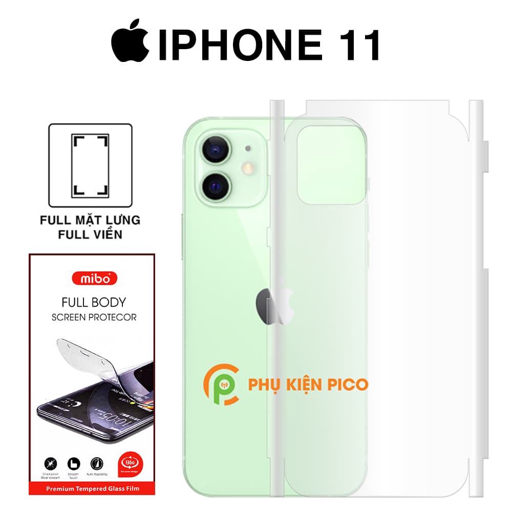 Dán lưng Iphone 11 chính hãng Mibo PPF cao cấp full viền