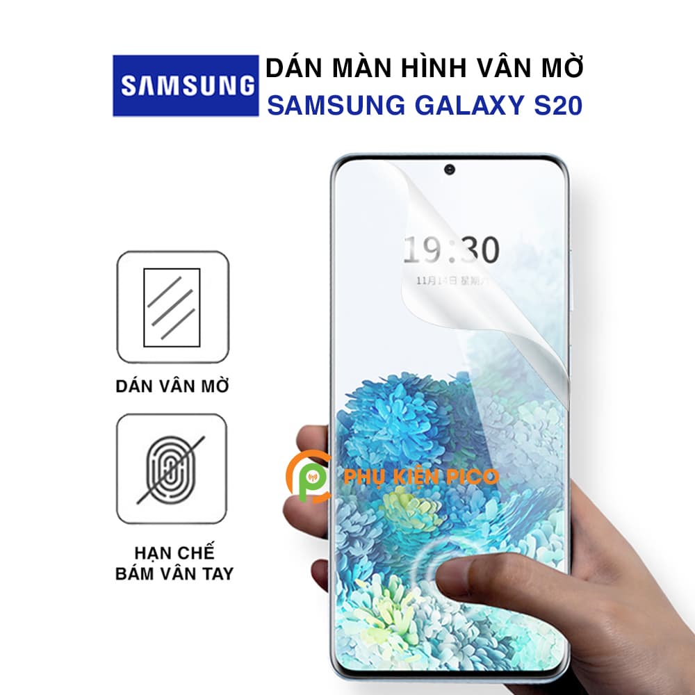 Dán màn hình Samsung S20 PPF vân mờ chống vân tay cao cấp – Dán dẻo Samsung Galaxy S20