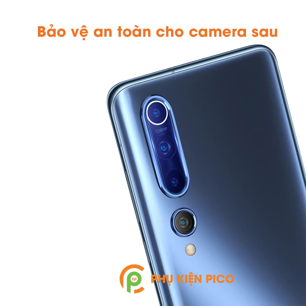 Vòng bảo vệ Xiaomi Mi 10 - Ốp viền camera Xiaomi Mi 10 kim loại màu xanh - 4