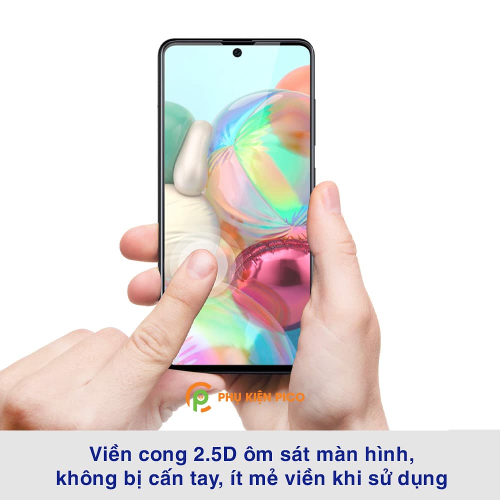 Cường lực Samsung Galaxy A71 nguyên gốc Monqiqi trong suốt viền cong 2.5D - 5