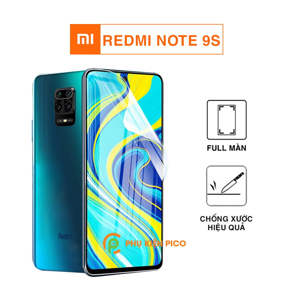 Dán màn hình Redmi Note 9s full màn dẻo trong suốt PPF tự phục hồi vết xước – Dán dẻo Xiaomi Redmi Note 9s