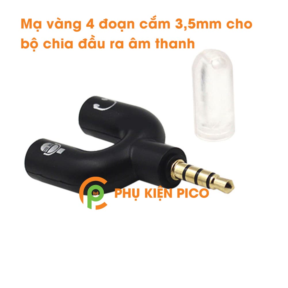 Đầu chia cổng âm thanh hình chữ U Jack cắm 3.5mm - Bộ chia chuyển đổi âm thanh - 9