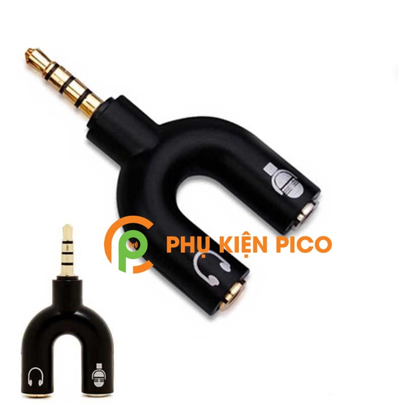 Đầu chia cổng âm thanh hình chữ U Jack cắm 3.5mm - Bộ chia chuyển đổi âm thanh - 10