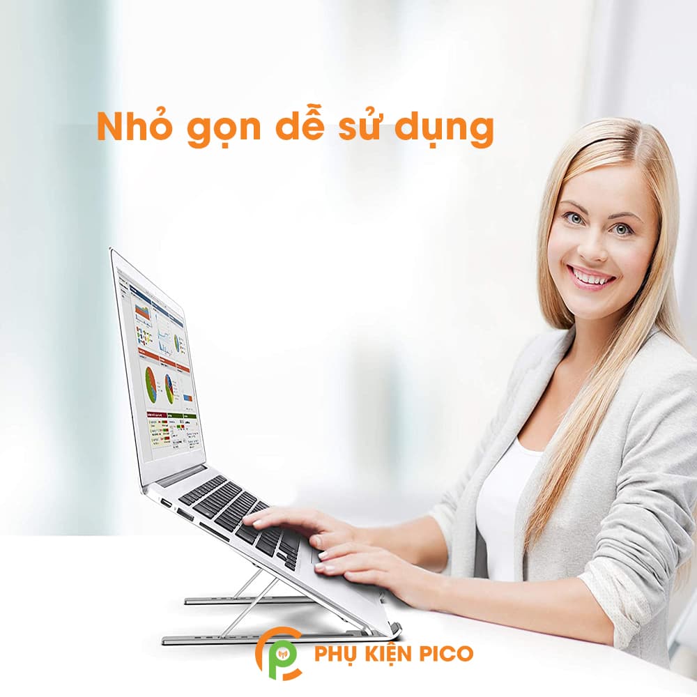Đế tản nhiệt Laptop Macbook Ipad hợp kim nhôm chính hãng BONYRUY có thể gập gọn - 3