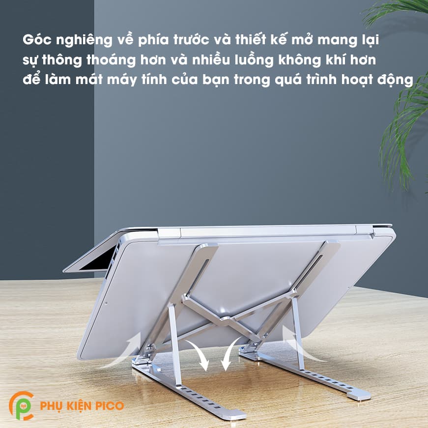 Đế tản nhiệt Laptop Macbook Ipad hợp kim nhôm chính hãng BONYRUY có thể gập gọn - 5