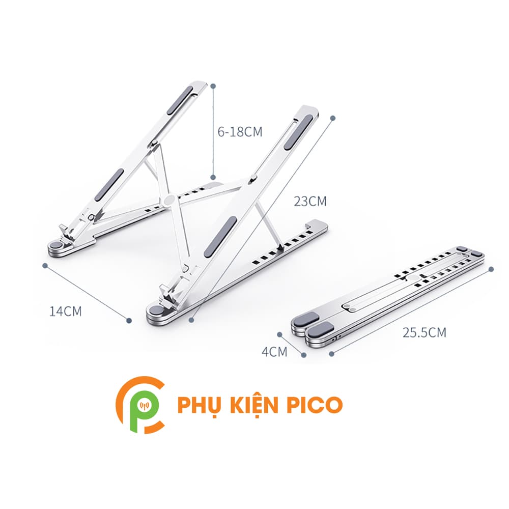 Đế tản nhiệt Laptop Macbook Ipad hợp kim nhôm chính hãng BONYRUY có thể gập gọn - 2