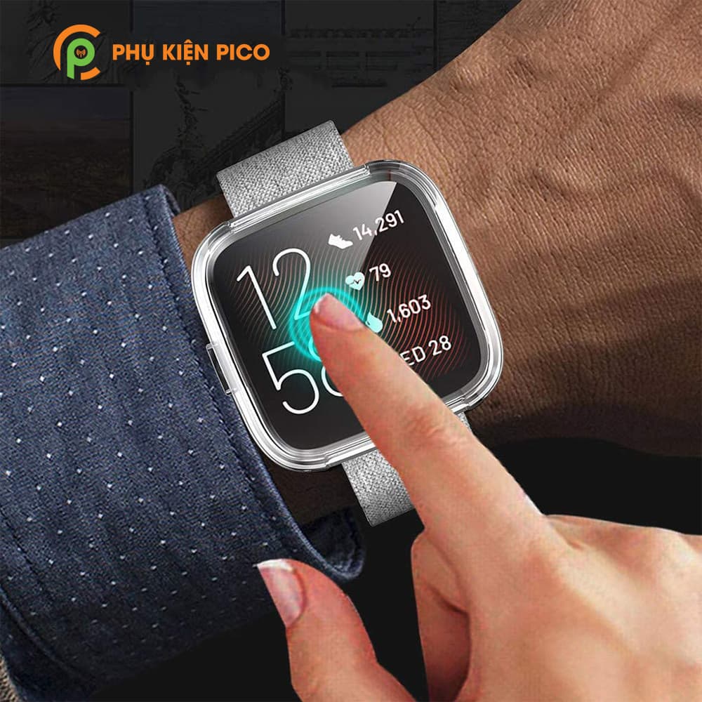Ốp đồng hồ Fitbit Versa 2 trong suốt bảo vệ màn hình chống xước va đập - 3