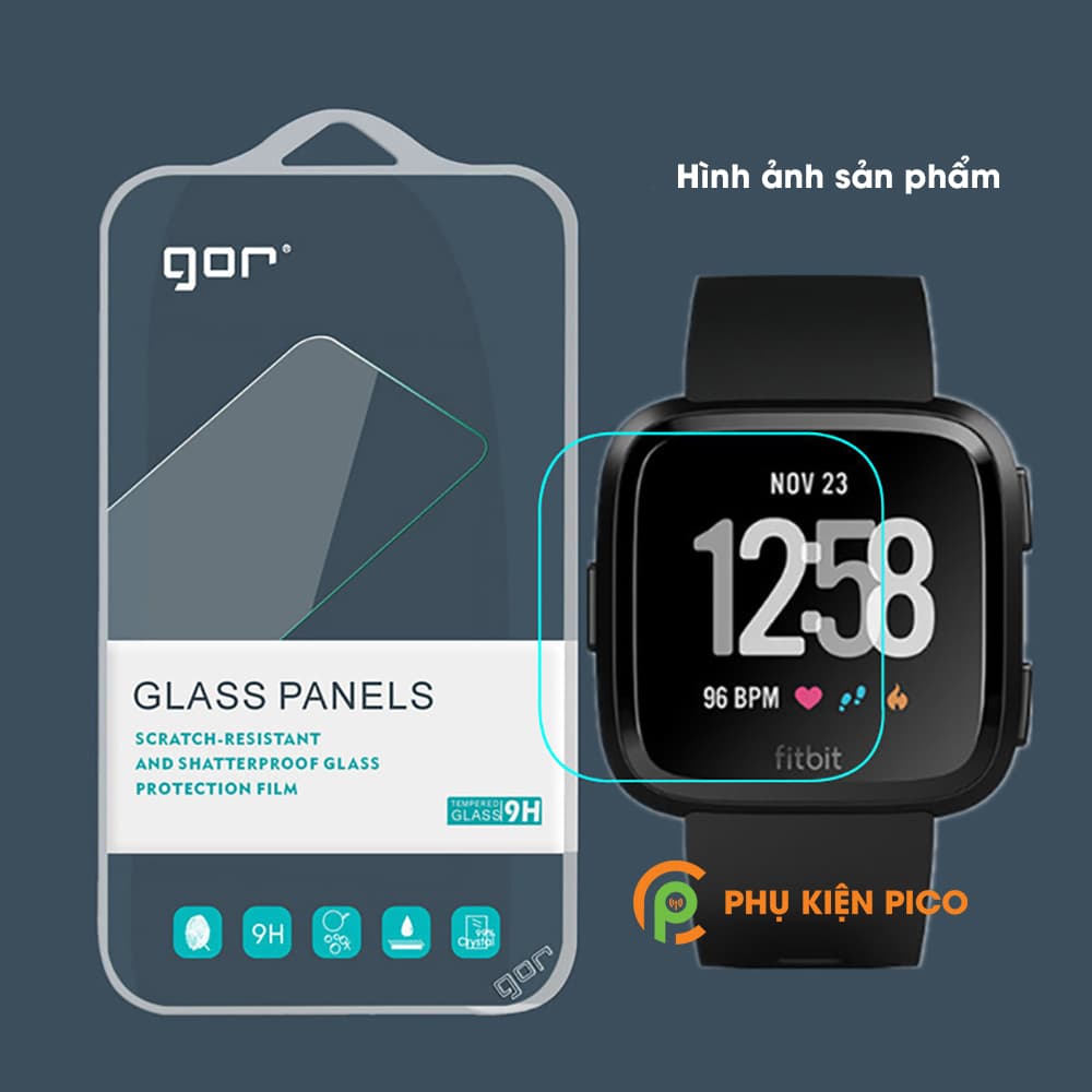 Bộ 2 cường lực đồng hồ Fitbit Versa chính hãng Gor trong suốt full màn hình - 6