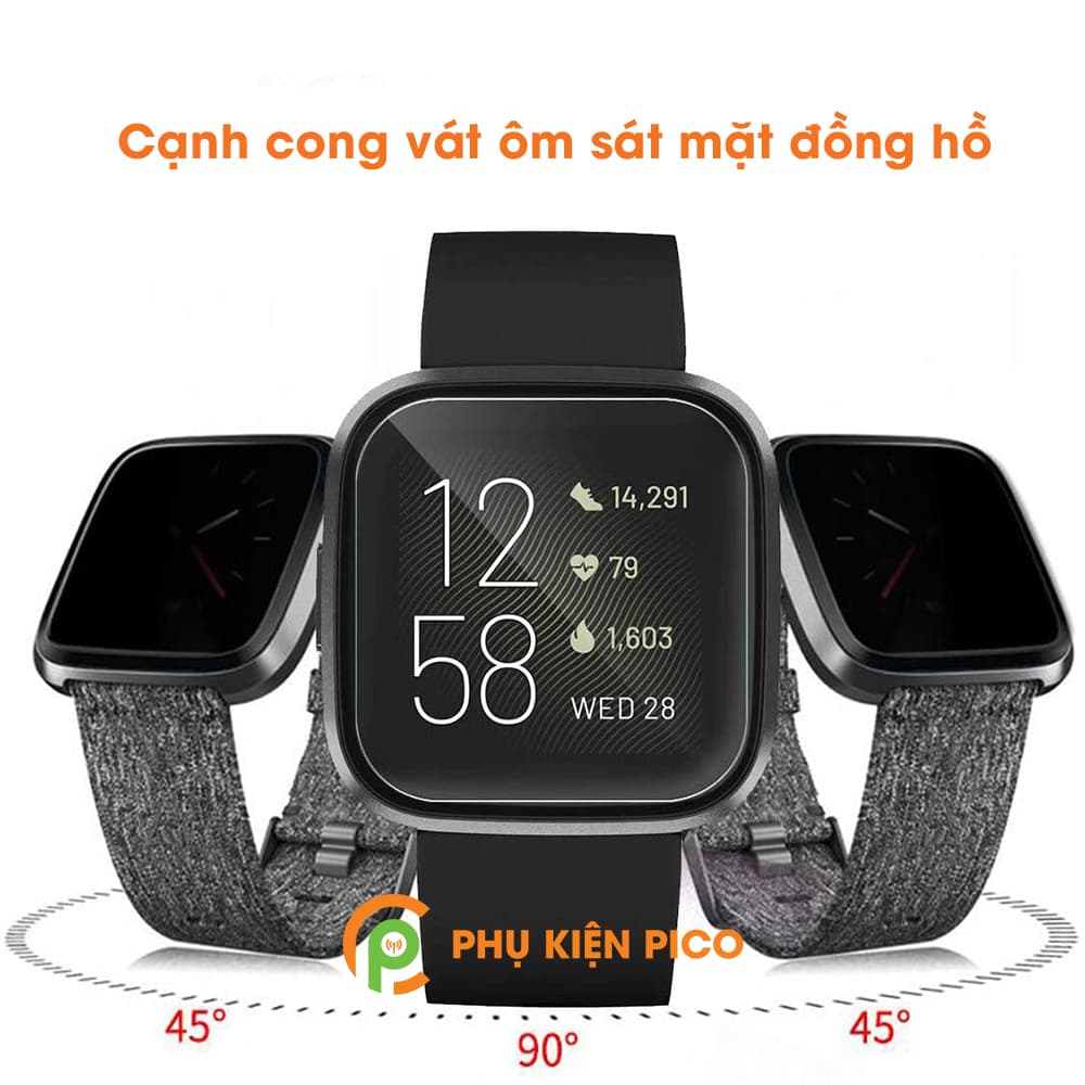 Bộ 2 cường lực đồng hồ Fitbit Versa chính hãng Gor trong suốt full màn hình - 2