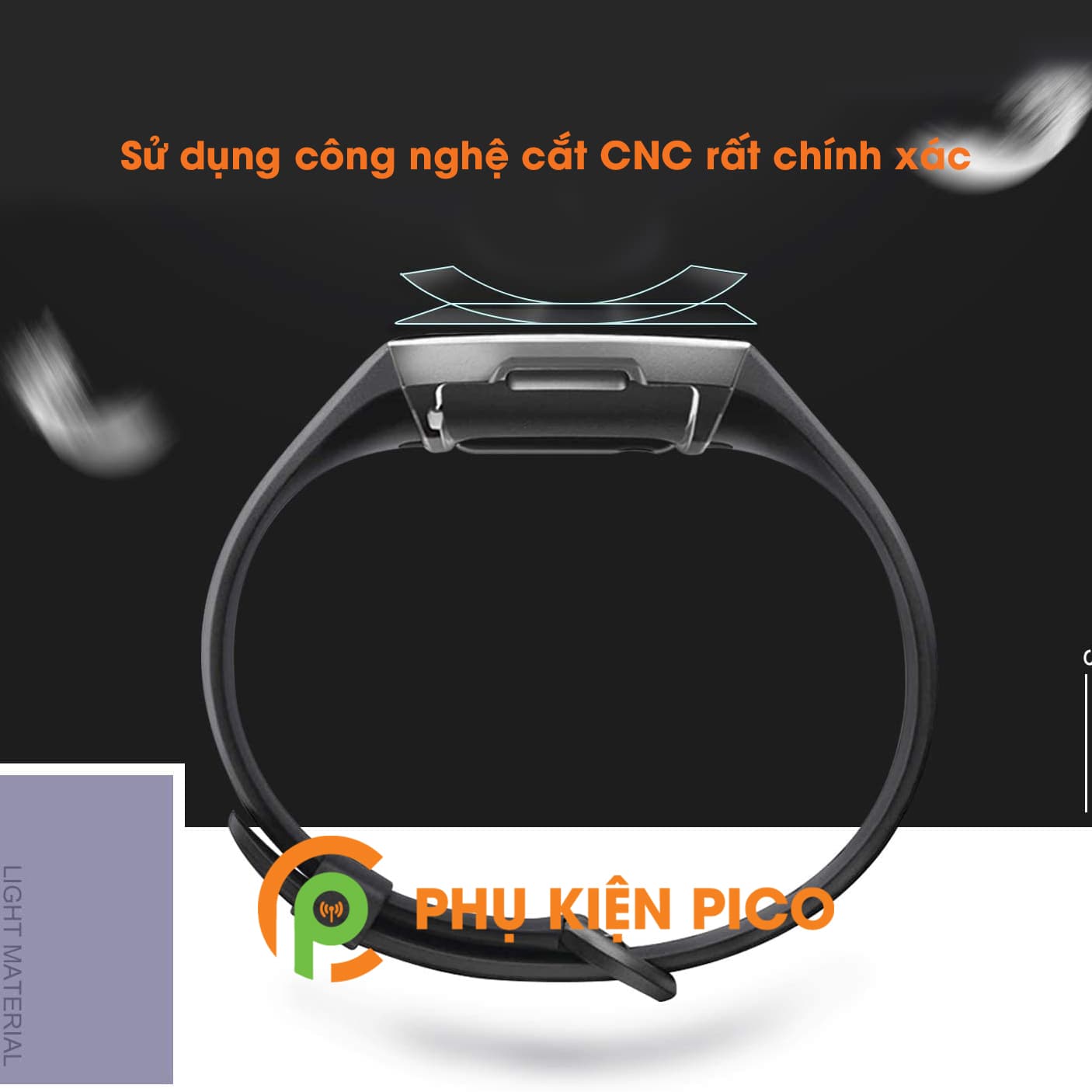 Dán màn hình đồng hồ Fitbit Charge 3 PPF cao cấp dẻo trong suốt - 6