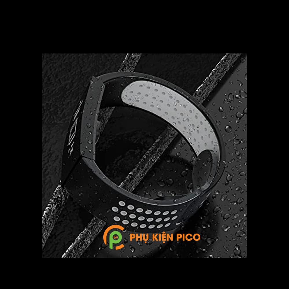 Dây đồng hồ Fitbit Charge 3 silicon hai màu có lỗ thoáng khí - 4