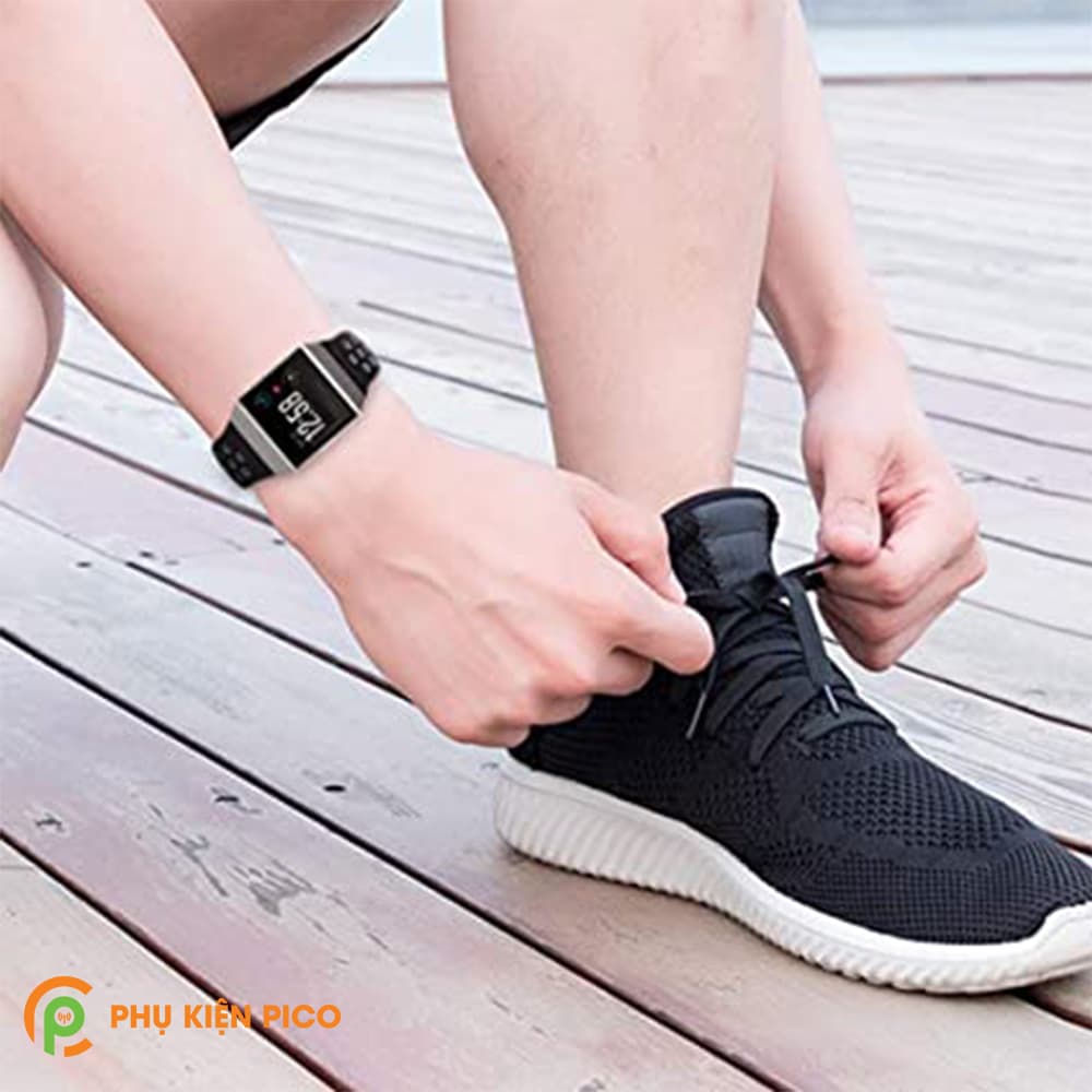 Dây đồng hồ Fitbit Ionic silicon hai màu có lỗ thoáng khí - 2