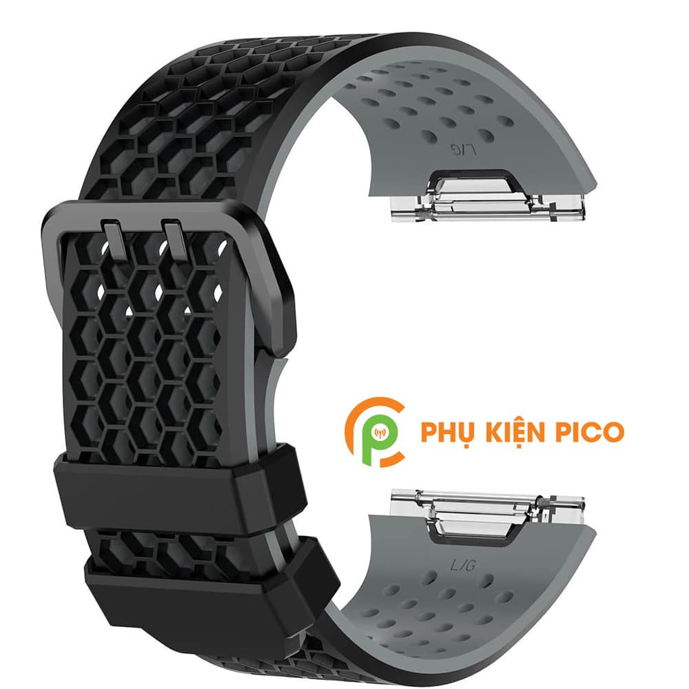 Dây đồng hồ Fitbit Ionic silicon hai màu có lỗ thoáng khí - 5