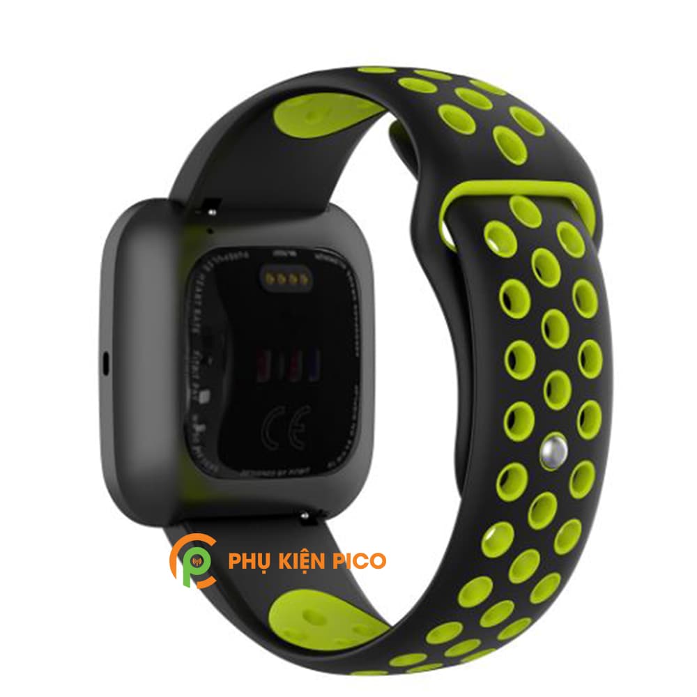 Dây đồng hồ Fitbit Versa silicon hai màu có lỗ thoáng khí - 6