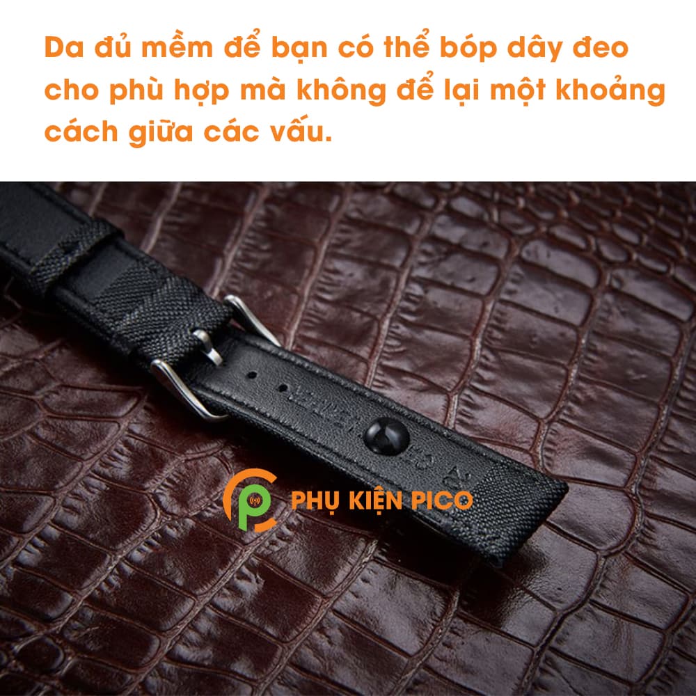 Dây da đồng hồ Huawei Watch GT 2 vân kỳ đà bản 22mm - 5