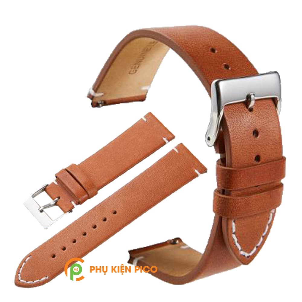 Dây da đồng hồ Huawei Watch GT 2 bản 22mm vân trơn - 6