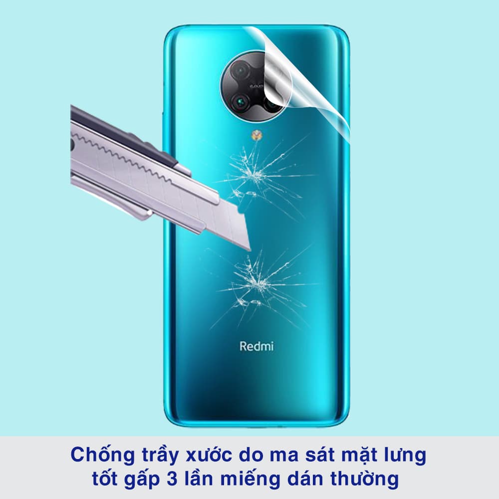 Dán lưng Xiaomi Redmi K30 Pro PPF cao cấp dẻo trong suốt - 8