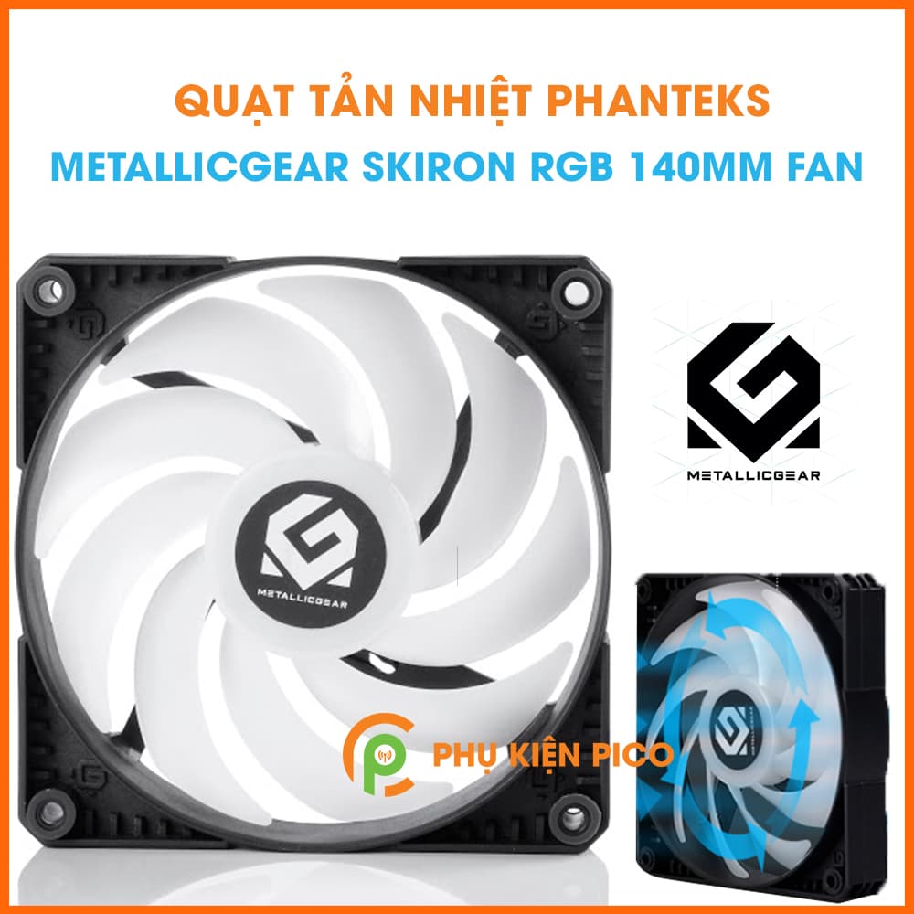 Quạt tản nhiệt case máy tính PHANTEKS Metallic Gear Skiron RGB