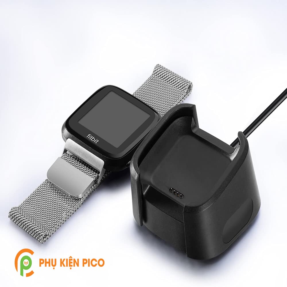 Đế sạc đồng hồ Fitbit Versa đen dây cáp USB 1m Adapter Smartwatch - 6