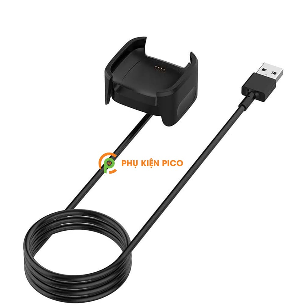 Đế sạc đồng hồ Fitbit Versa 2 đen dây cáp USB 1m Adapter Smartwatch - 5