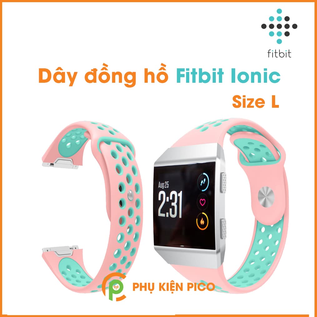 Dây đồng hồ Fitbit Ionic silicon hai màu có lỗ thoáng khí - 6