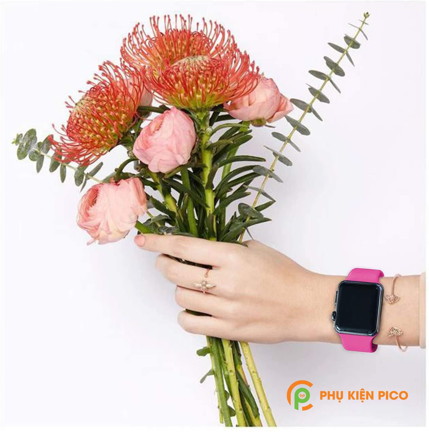 Dây silicon đồng hồ Apple Watch 1/2/3/4/5 size 38/40/42/44mm - 3