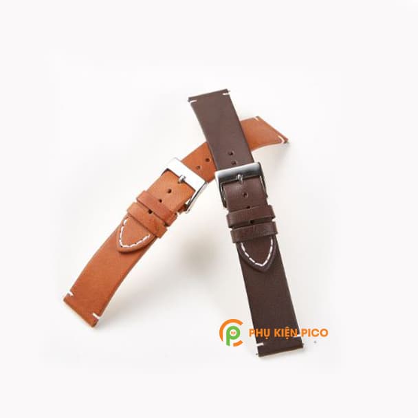 Dây da đồng hồ Samsung Galaxy Watch Active 2 40/44mm bản dây 20mm vân trơn - 6