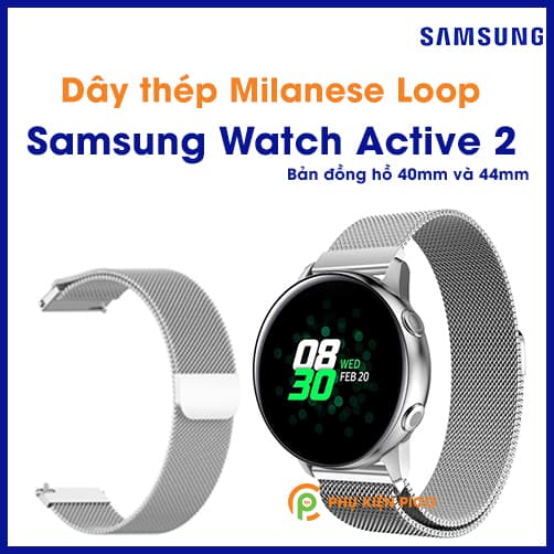 Dây đồng hồ Milanese Loop Samsung Watch Active 2 bản 40/44mm - 3