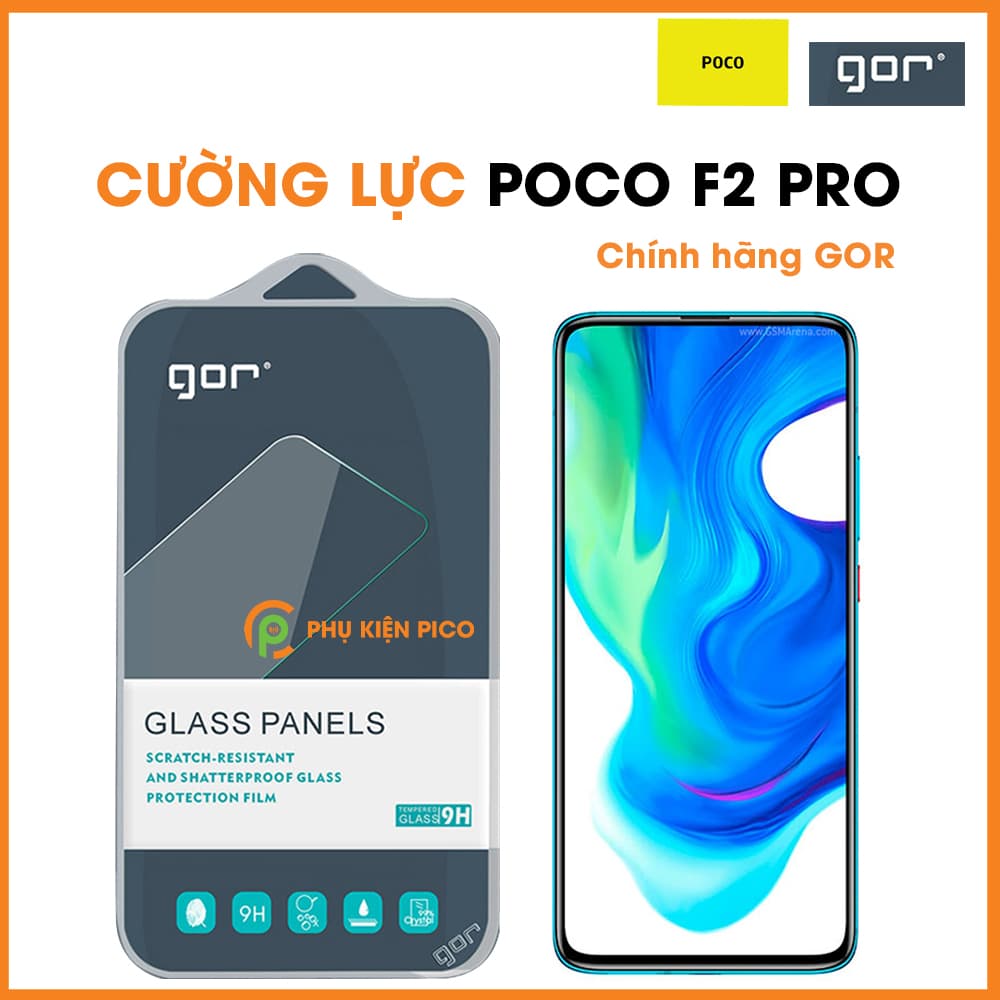 Kính cường lực POCO F2 Pro chính hãng Gor trong suốt 1 chiếc