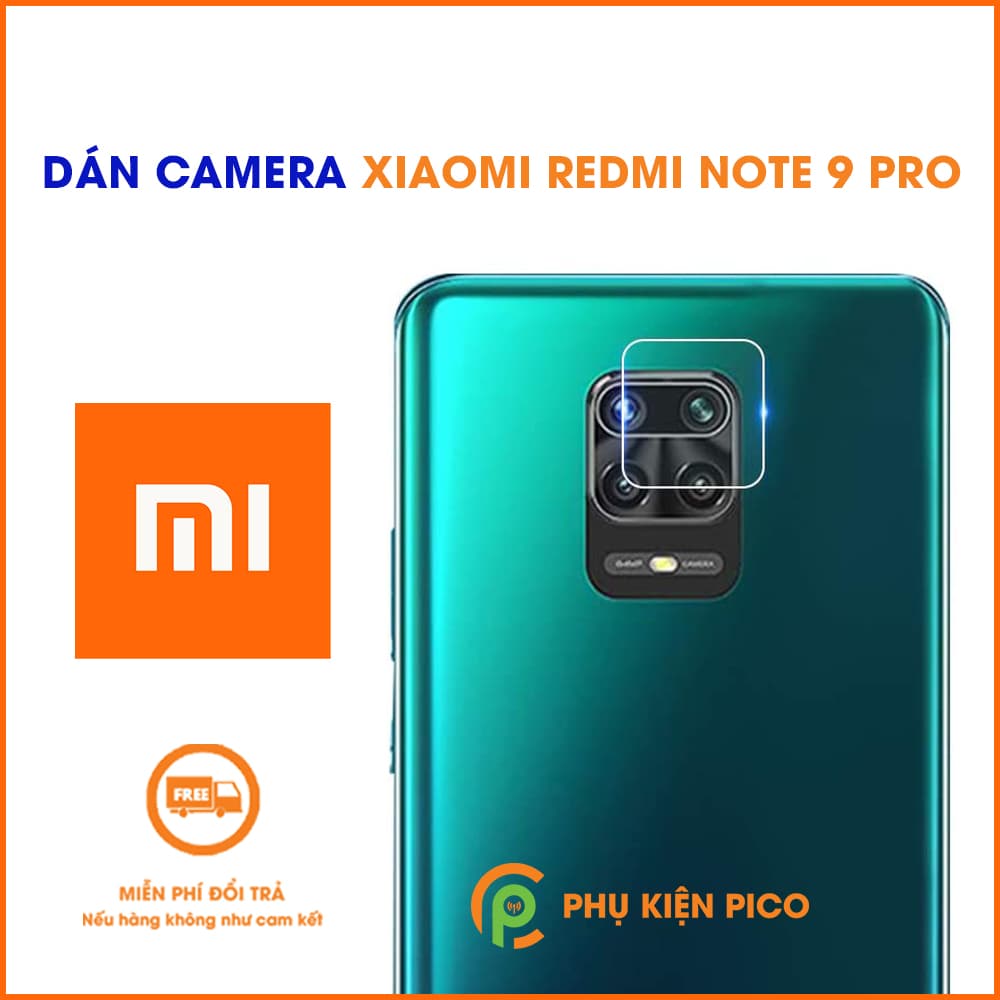 Dán camera Xiaomi Redmi Note 9 Pro cường lực camera trong suốt