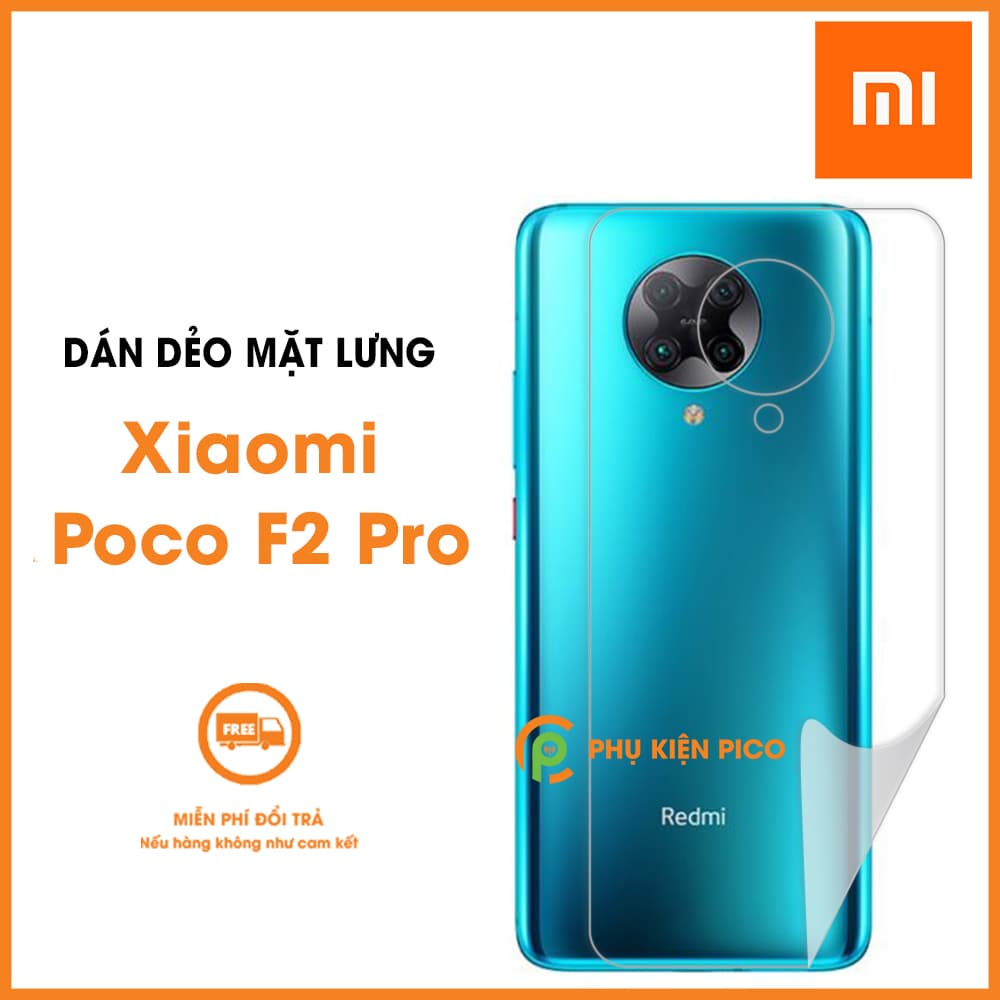 Dán lưng Xiaomi Poco F2 Pro PPF cao cấp dẻo trong suốt