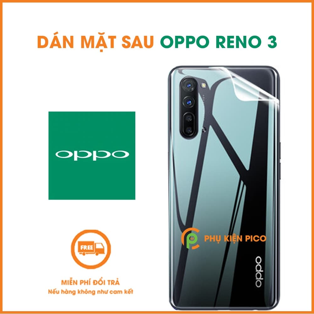 Dán lưng Oppo Reno 3 PPF cao cấp dẻo trong suốt