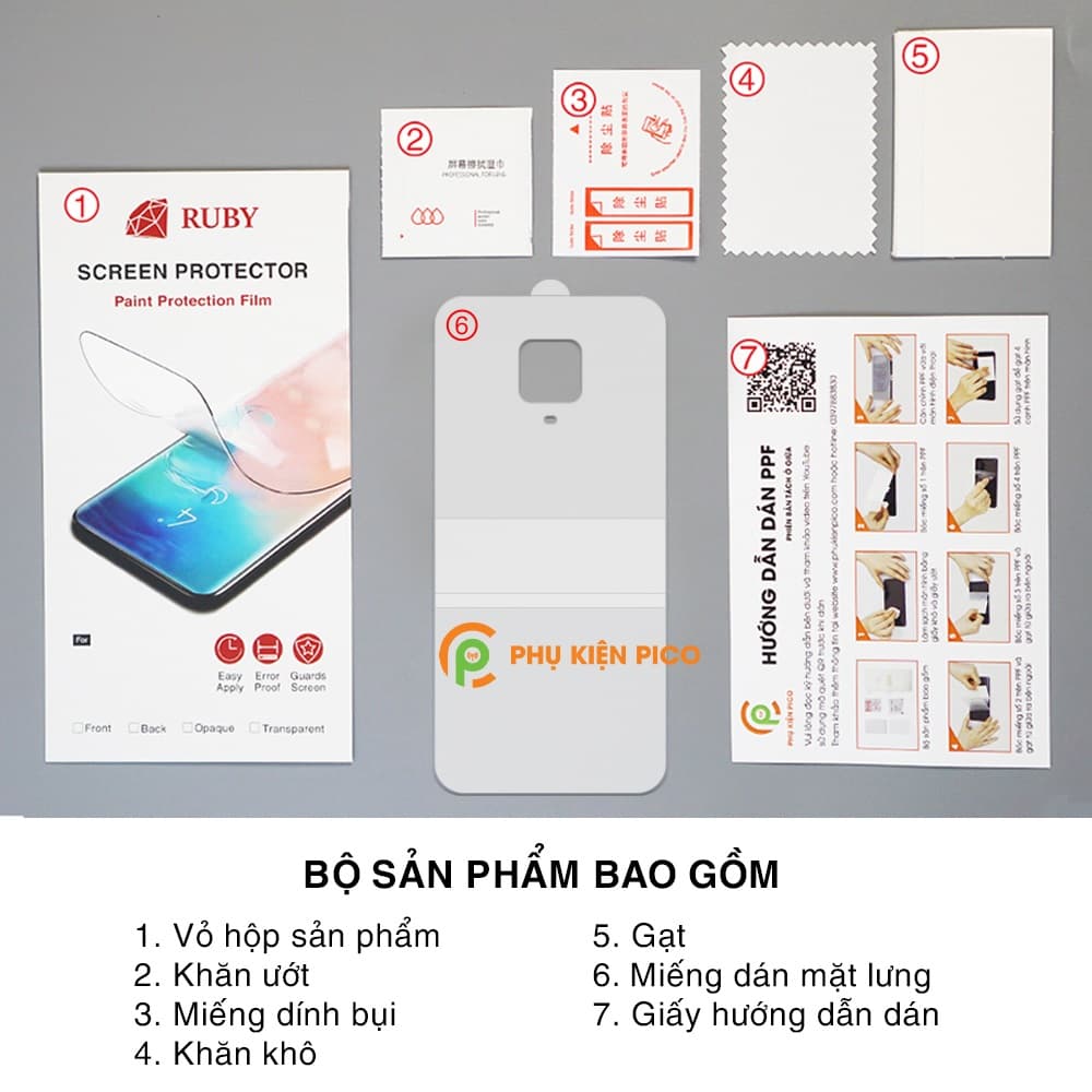 Dán lưng Xiaomi Redmi Note 9s full mặt lưng dẻo trong suốt - 2