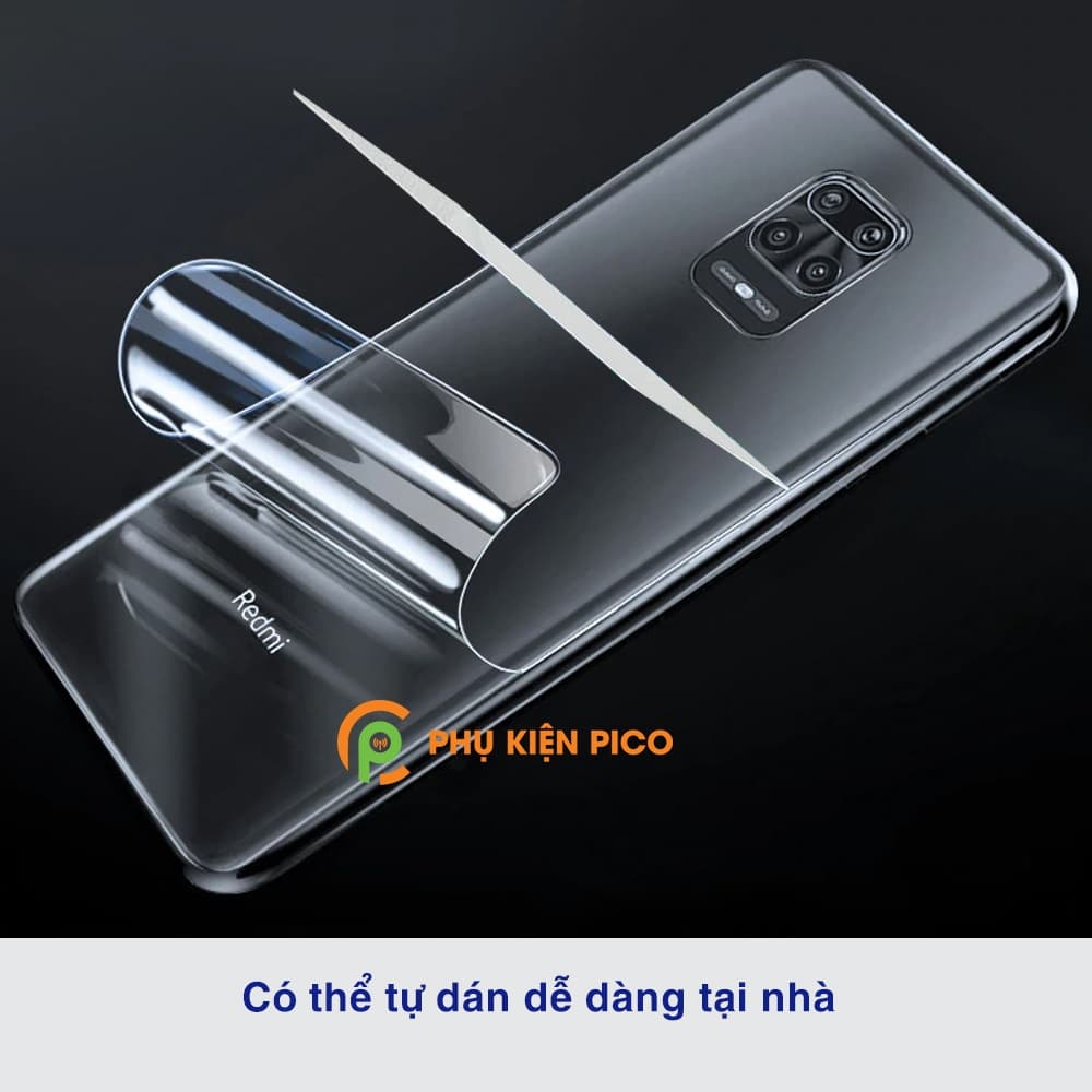 Dán lưng Xiaomi Redmi Note 9s full mặt lưng dẻo trong suốt - 3