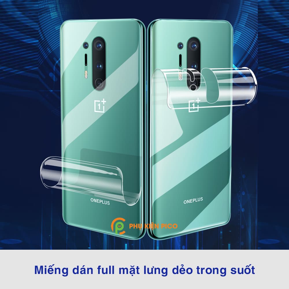 Dán lưng Oneplus 8 Pro full mặt lưng dẻo trong suốt PPF tự phục hồi vết xước - 7