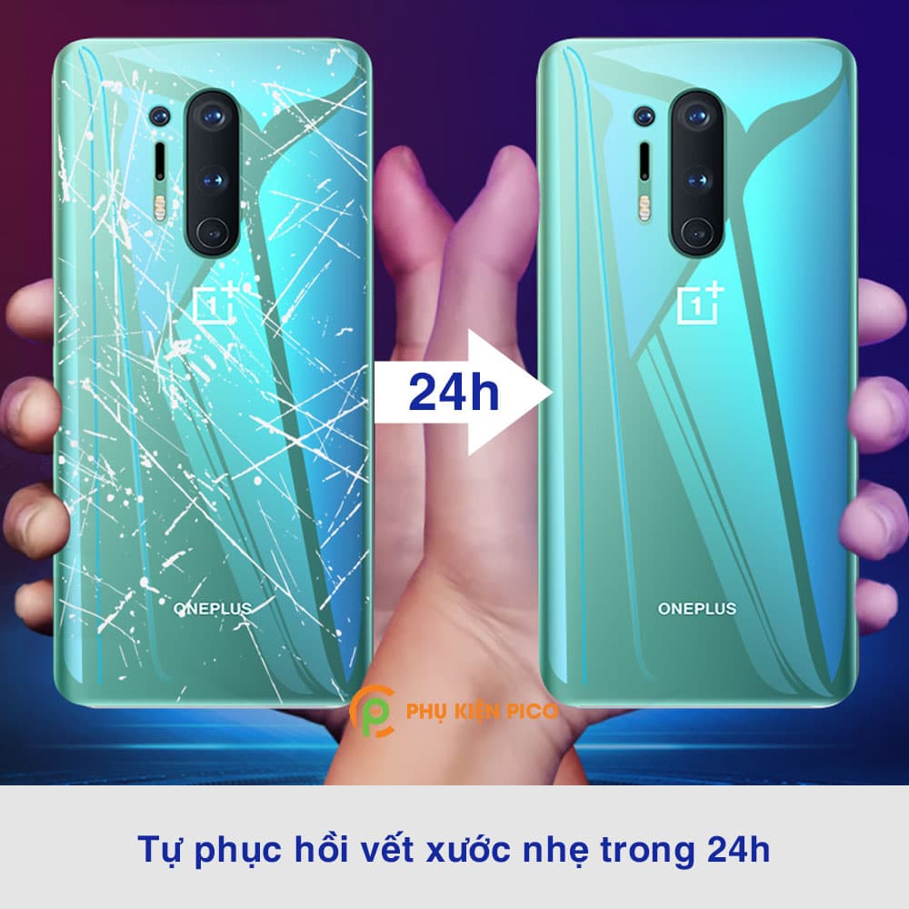 Dán lưng Oneplus 8 Pro full mặt lưng dẻo trong suốt PPF tự phục hồi vết xước - 3