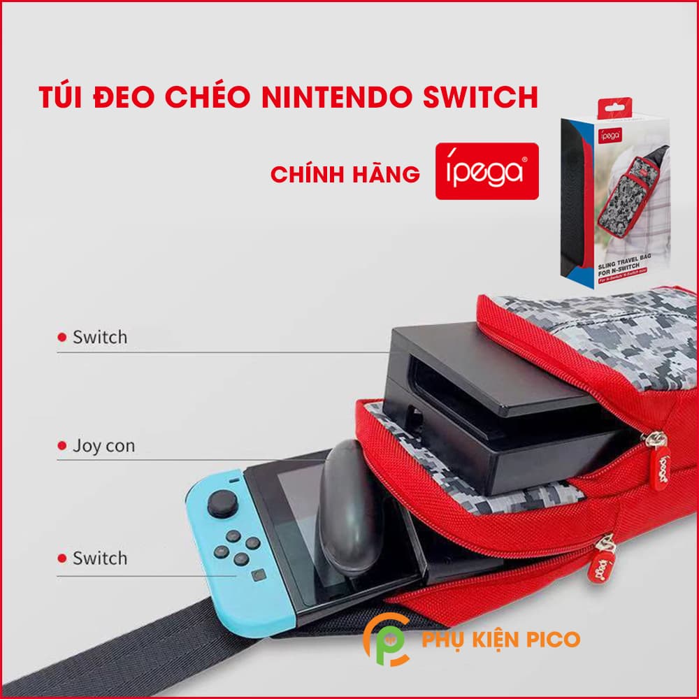 Túi đựng Nintendo Switch chính hãng ÍPega - Túi chéo Nintendo Switch, Túi chéo Nintendo Switch Lite - 5