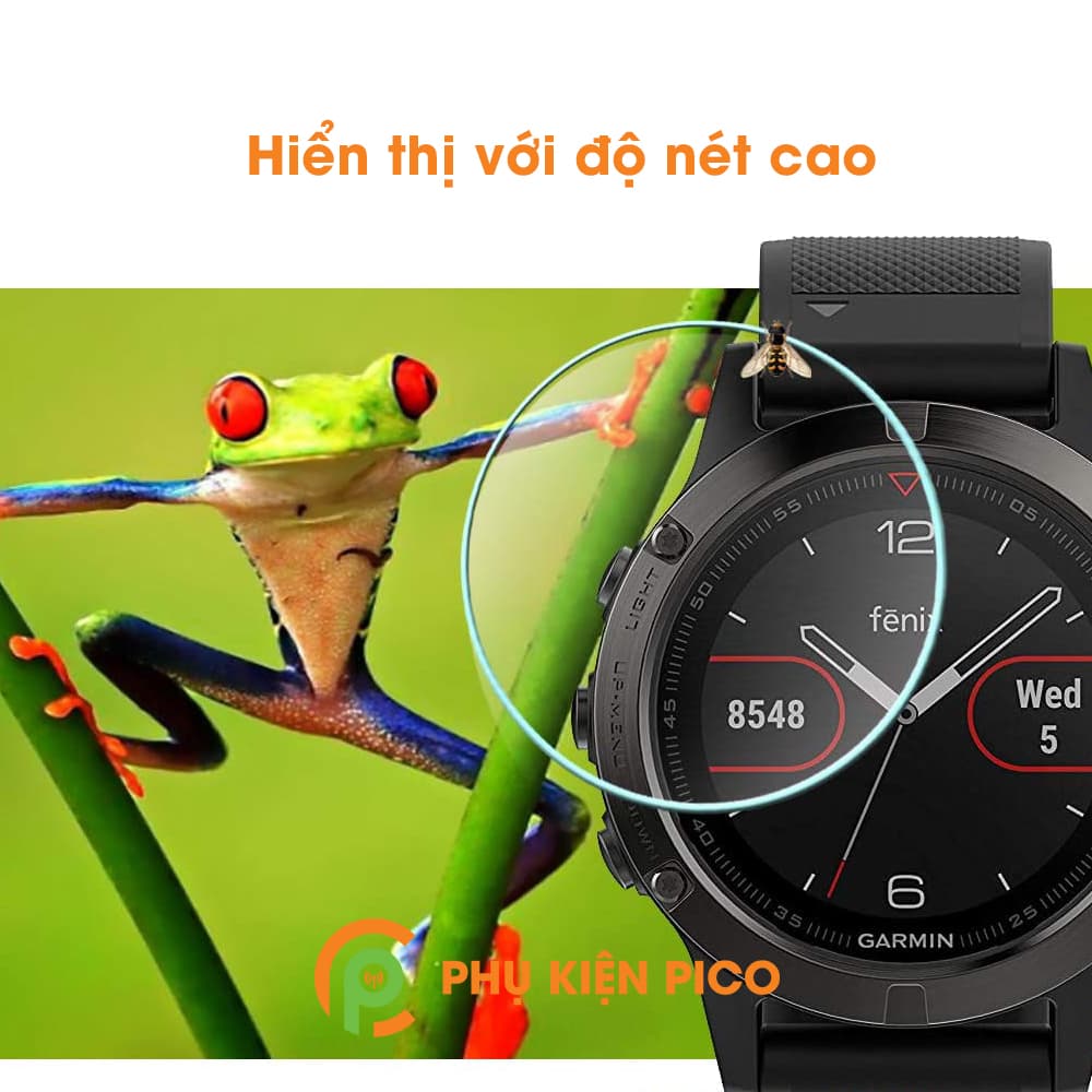 Kính cường lực đồng hồ Garmin Fenix 5 trong suốt full màn hình độ cứng 9H - 4