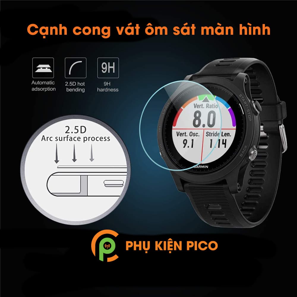 Kính cường lực đồng hồ Garmin Foreruner 935 trong suốt full màn hình độ cứng 9H - 2