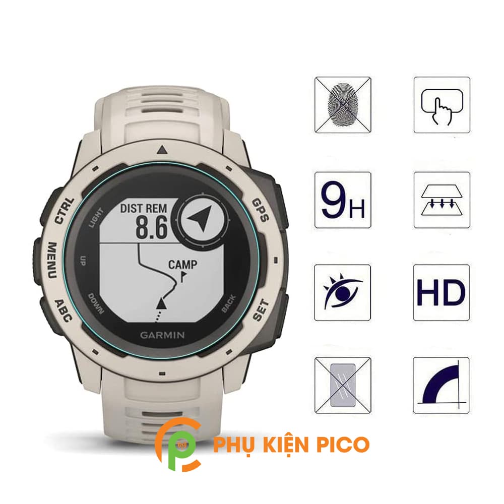 Kính cường lực đồng hồ Garmin Instinct trong suốt full màn hình độ cứng 9H - 4