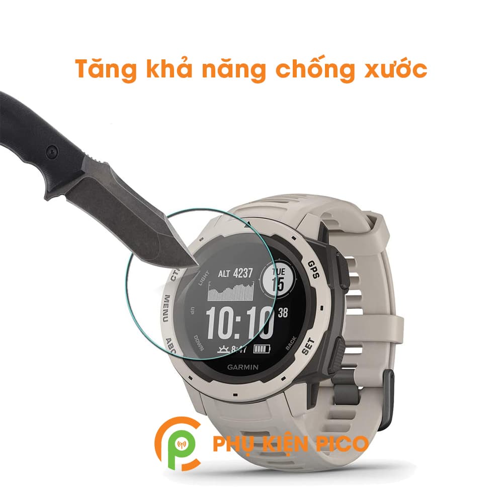 Kính cường lực đồng hồ Garmin Instinct trong suốt full màn hình độ cứng 9H - 3