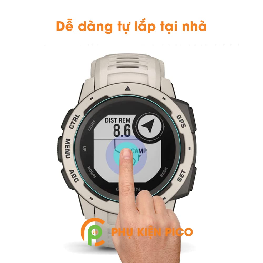Kính cường lực đồng hồ Garmin Instinct trong suốt full màn hình độ cứng 9H - 2