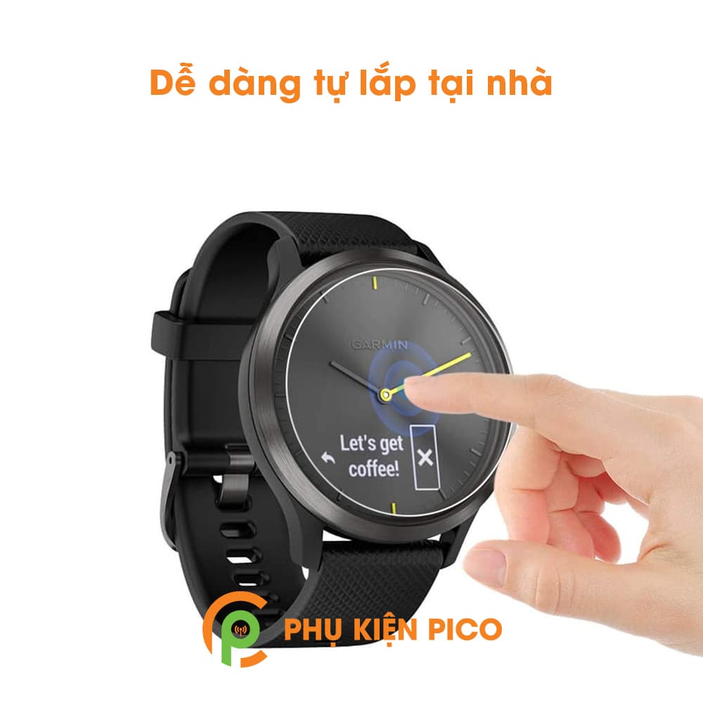 Kính cường lực đồng hồ Garmin Vivomove Hr trong suốt full màn hình độ cứng 9H - 3