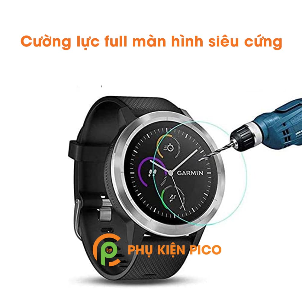 Kính cường lực đồng hồ Garmin Vivoactive 3 trong suốt full màn hình độ cứng 9H - 3