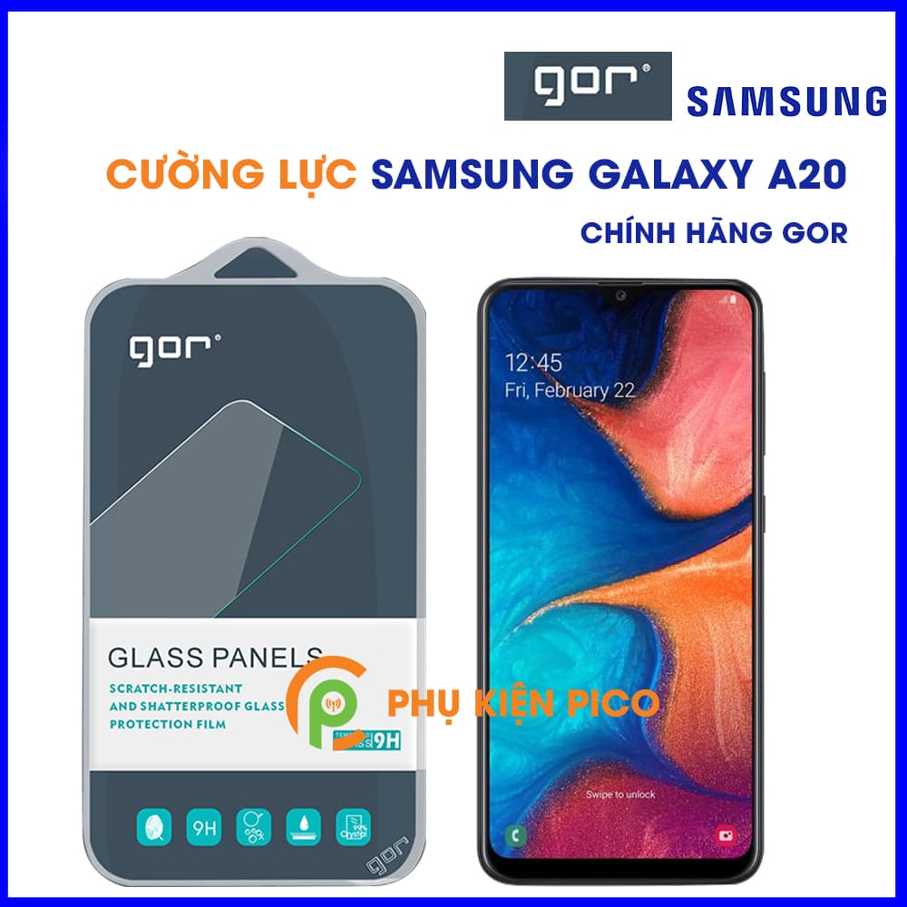 Kính cường lực Samsung Galaxy A20 chính hãng Gor trong suốt 1 chiếc