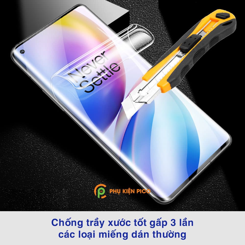 Dán màn hình Oneplus 8 Pro full màn dẻo trong suốt PPF tự phục hồi vết xước - 2