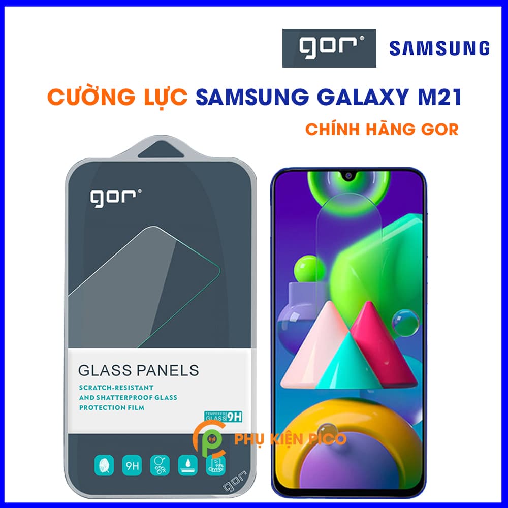 Kính cường lực Samsung Galaxy M21 chính hãng Gor trong suốt 1 chiếc